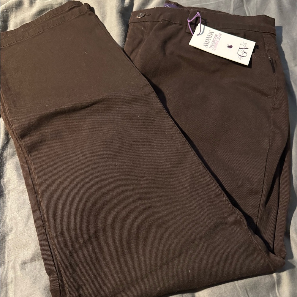 Gloria Vanderbilt Amanda Brown Jeans NEW Size 18